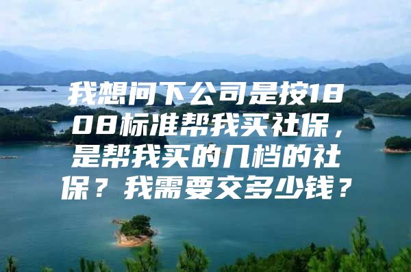 我想问下公司是按1808标准帮我买社保，是帮我买的几档的社保？我需要交多少钱？