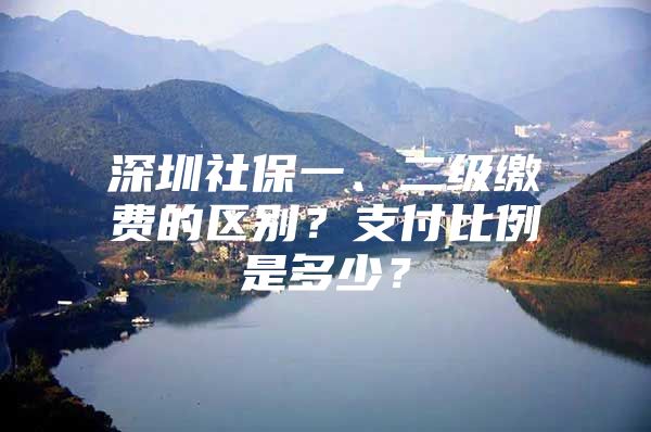 深圳社保一、二级缴费的区别？支付比例是多少？