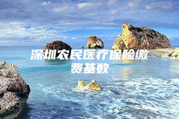 深圳农民医疗保险缴费基数