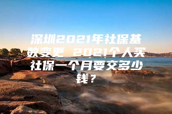 深圳2021年社保基数变更 2021个人买社保一个月要交多少钱？