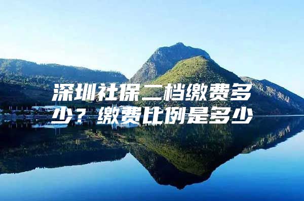 深圳社保二档缴费多少？缴费比例是多少