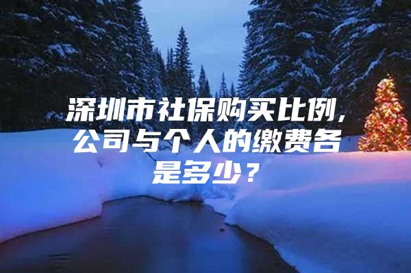 深圳市社保购买比例,公司与个人的缴费各是多少？