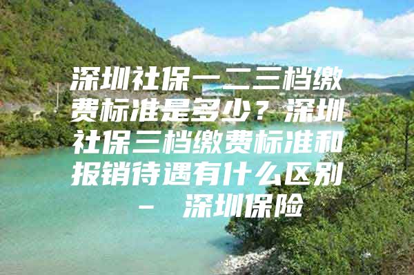 深圳社保一二三档缴费标准是多少？深圳社保三档缴费标准和报销待遇有什么区别 – 深圳保险