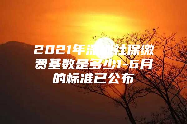 2021年深圳社保缴费基数是多少1-6月的标准已公布