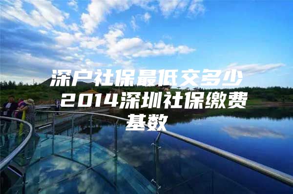 深户社保最低交多少 2014深圳社保缴费基数