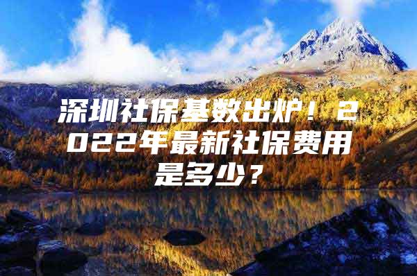 深圳社保基数出炉！2022年最新社保费用是多少？