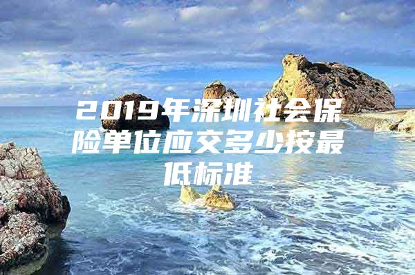 2019年深圳社会保险单位应交多少按最低标准