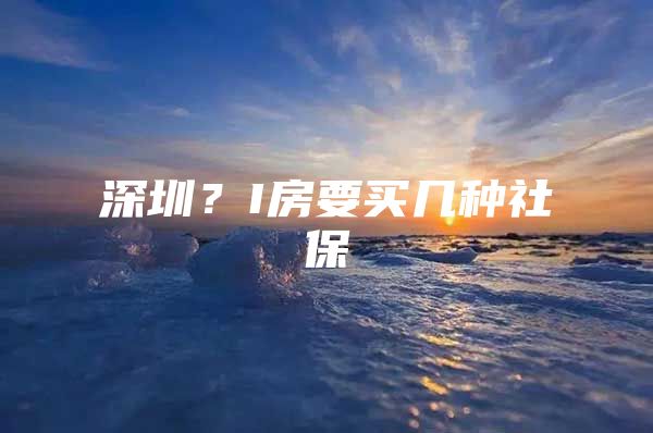 深圳？I房要买几种社保