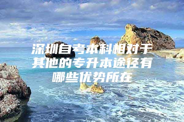 深圳自考本科相对于其他的专升本途径有哪些优势所在