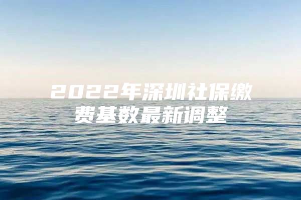 2022年深圳社保缴费基数最新调整