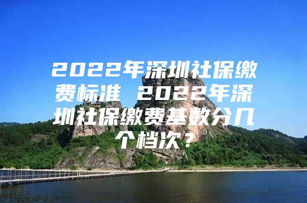 2022年深圳社保缴费标准 2022年深圳社保缴费基数分几个档次？