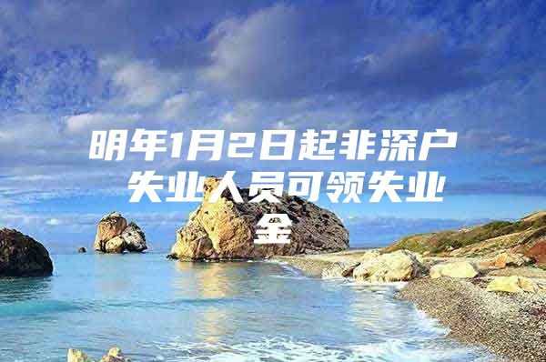 明年1月2日起非深户 失业人员可领失业金