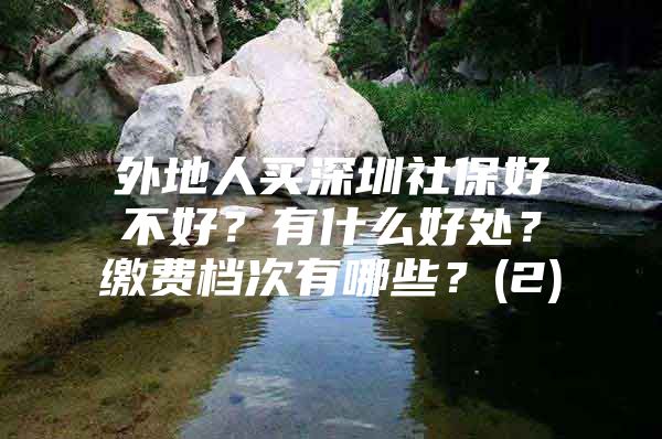 外地人买深圳社保好不好？有什么好处？缴费档次有哪些？(2)