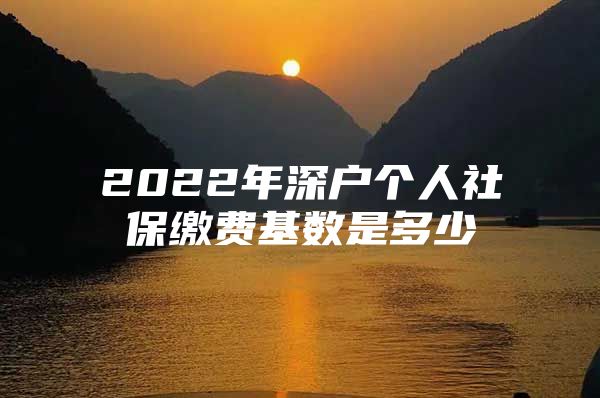 2022年深户个人社保缴费基数是多少